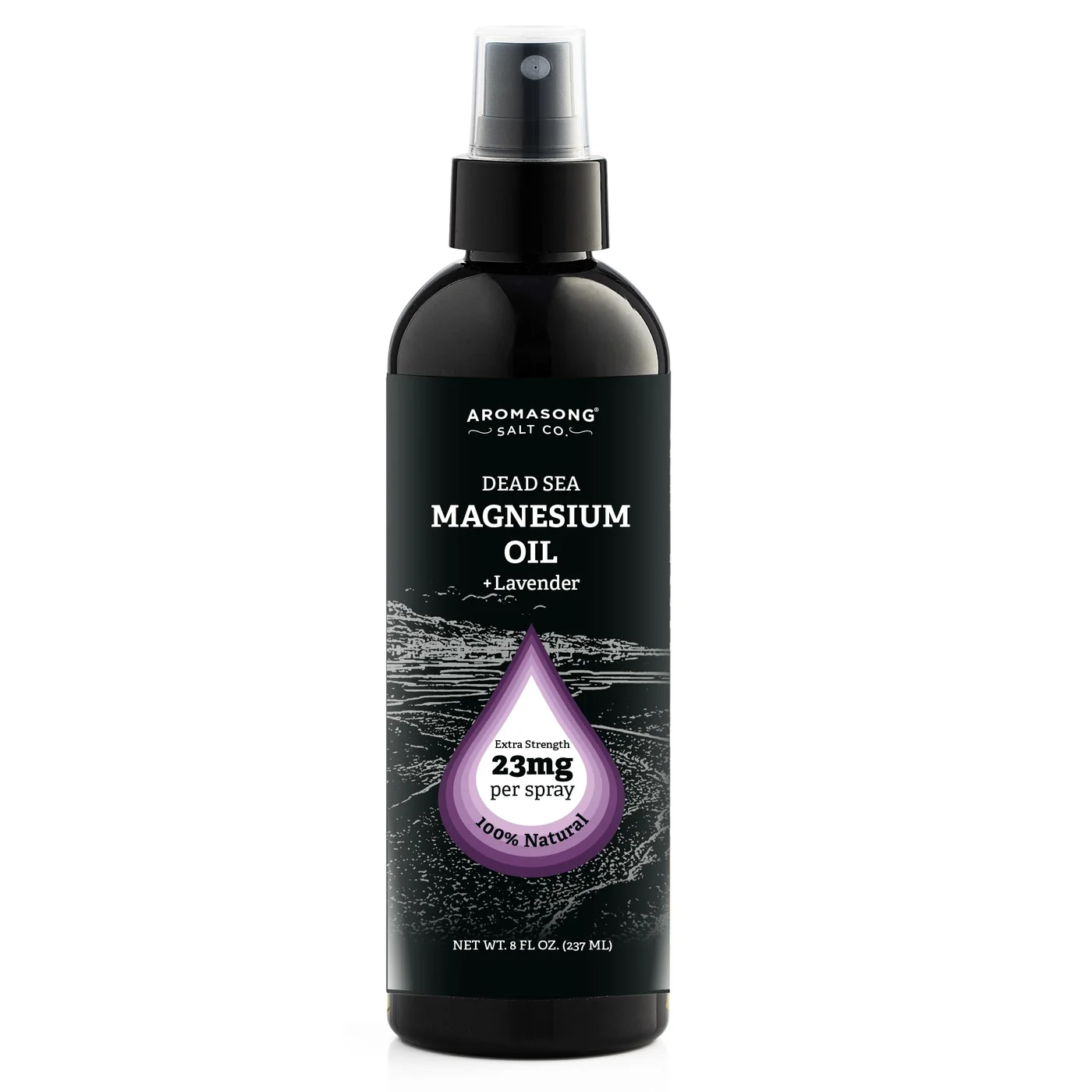 Aromasong Lavender Magnesium Oil Spray Premium Topical Body Mist for Relaxation and Muscle Comfort (237 mL) 4432e