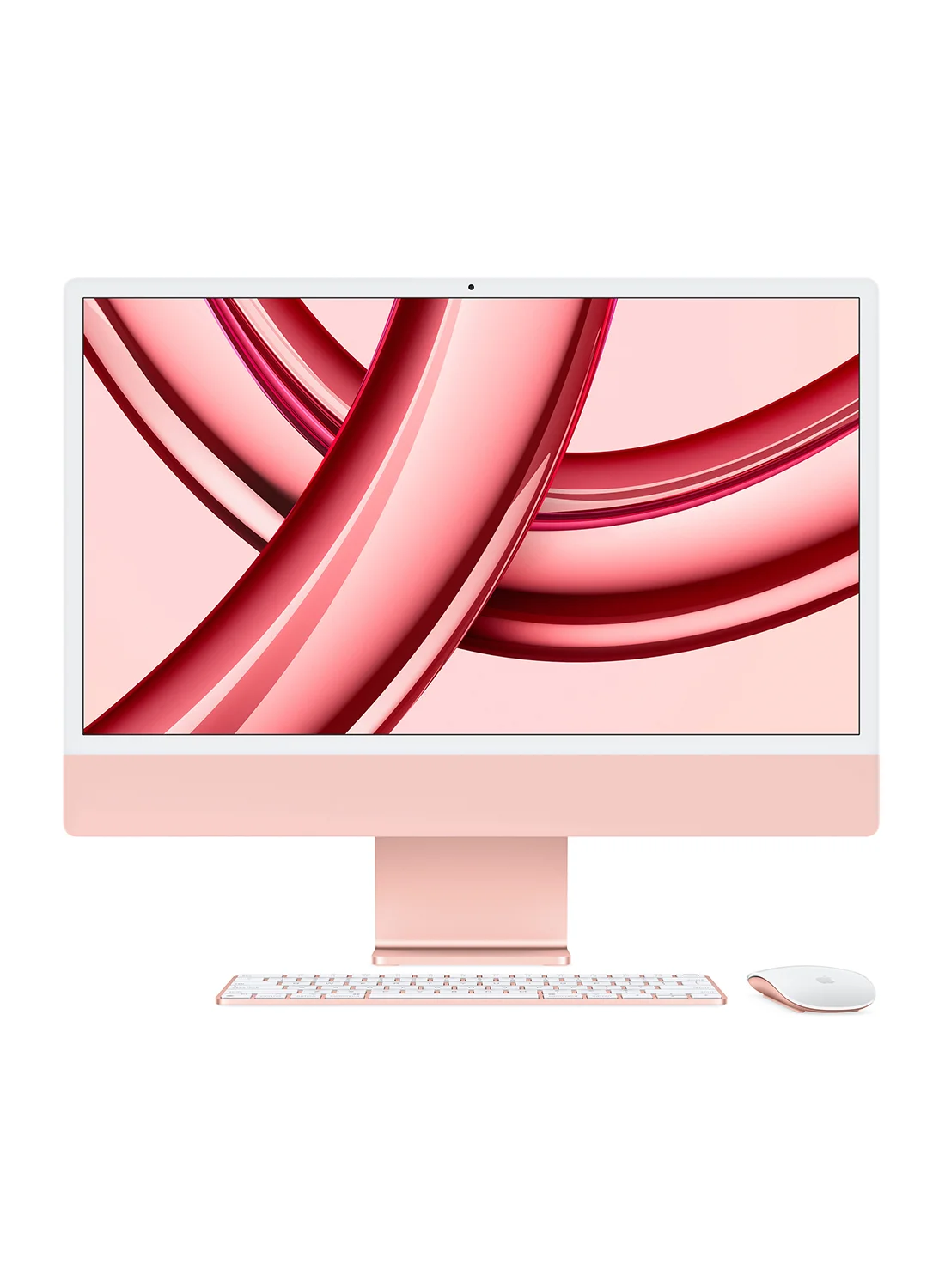 Premium Smart All-in-One Desktop Computer 24-Inch 4.5K Retina Display 8GB RAM 256GB SSD (Pink) y61jm