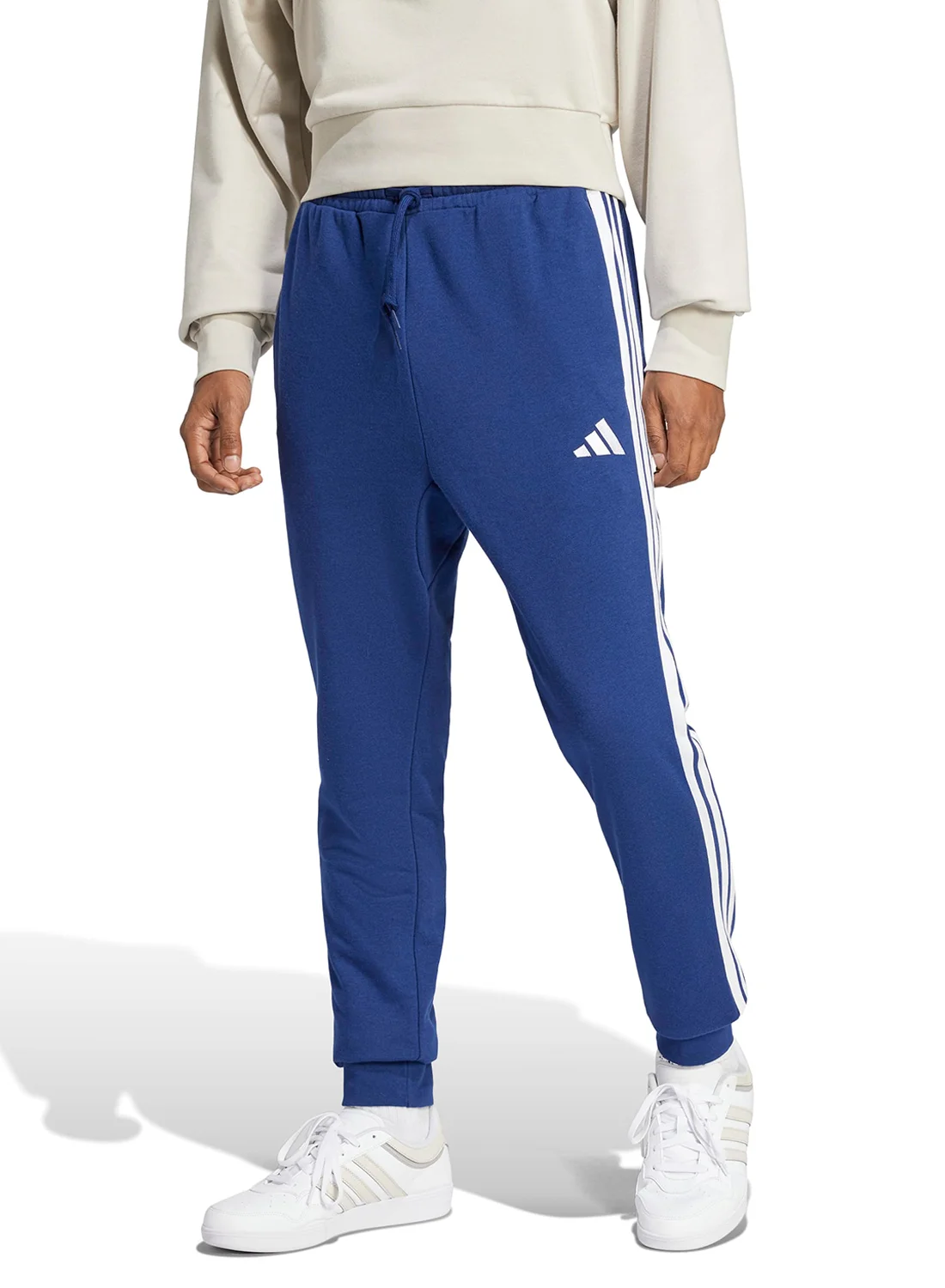 Sport Essential 3 Stripe Sweatpants Premium Athletic Joggers for Men (Black, Large) akp7b