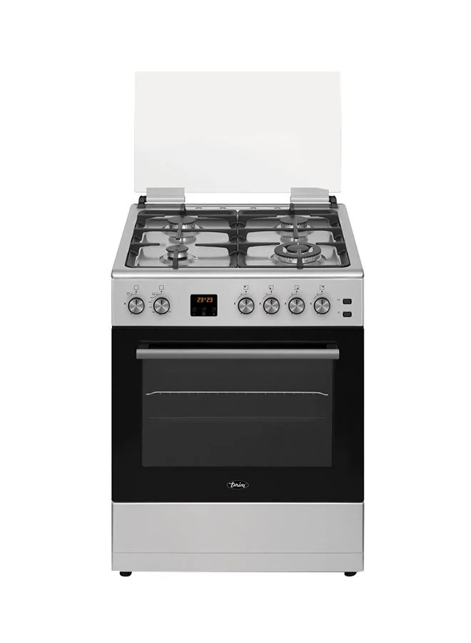 Terim 4 Burner Gas Cooker Freestanding Oven Premium Stainless Steel Finish (Silver, 60 x 60 cm) 52isg