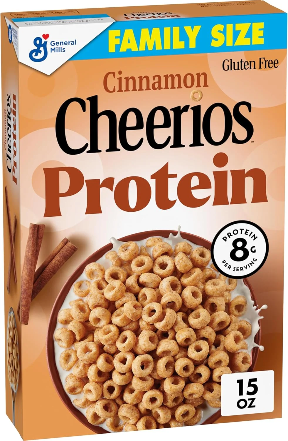 Premium Cinnamon Protein Cereal Crunchy Breakfast Grains (Family Size, 425 g) uk7pj