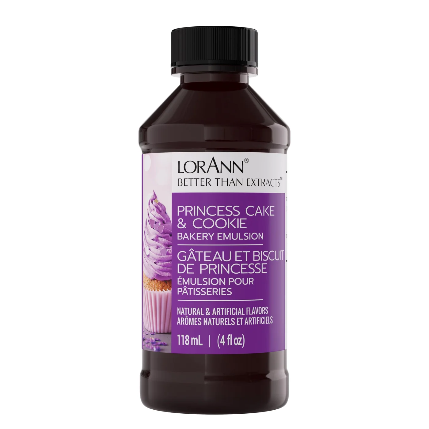 Lorann Oils Princess Cake and Cookie Bakery Emulsion Premium Flavoring Blend (4 fl oz / 118 mL) 5eqk7