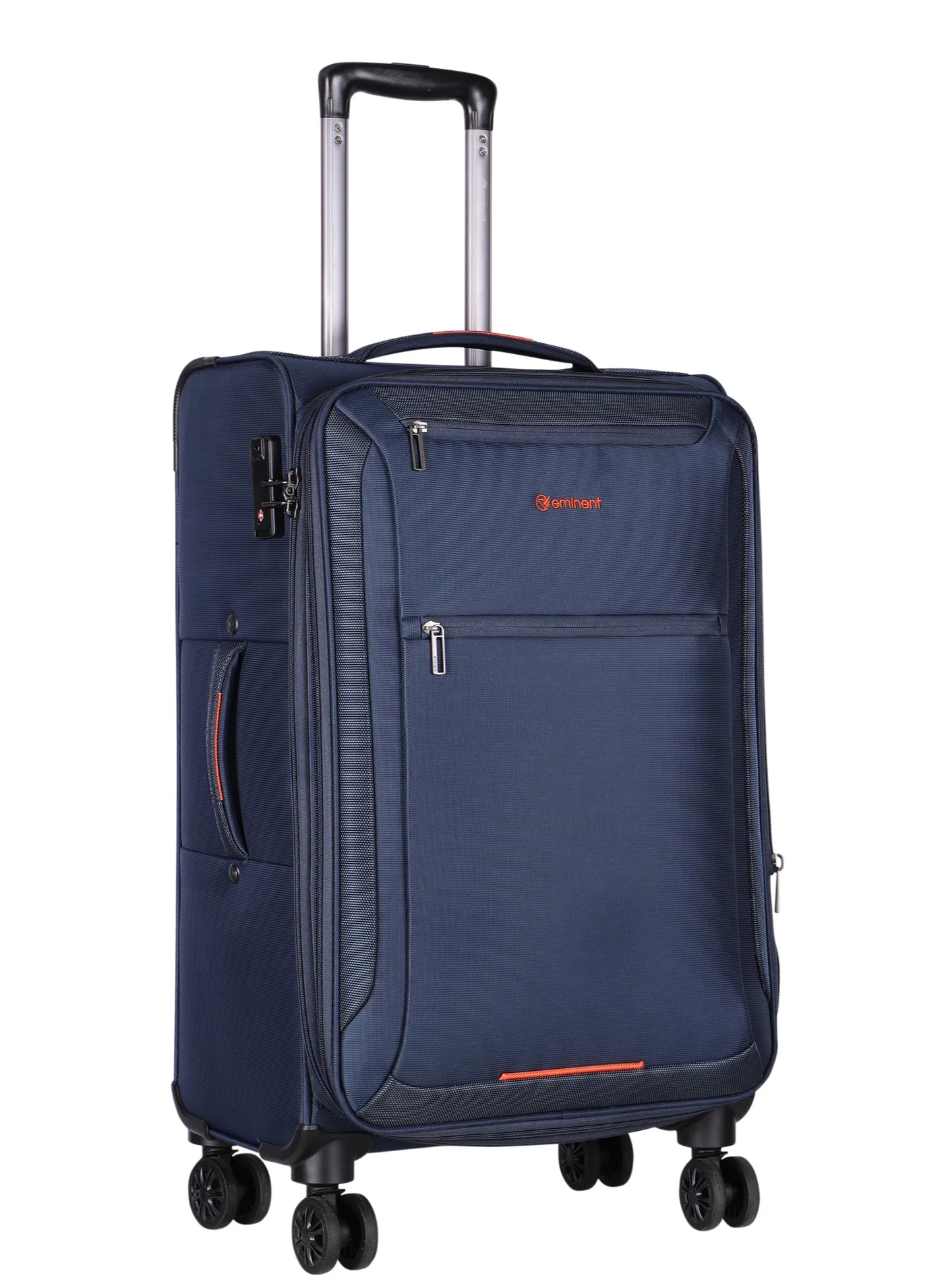 Eminent Large Expandable Travel Trolley Suitcase with 4 Spinner Wheels and TSA Lock (Navy Blue, 75 cm) skr8u