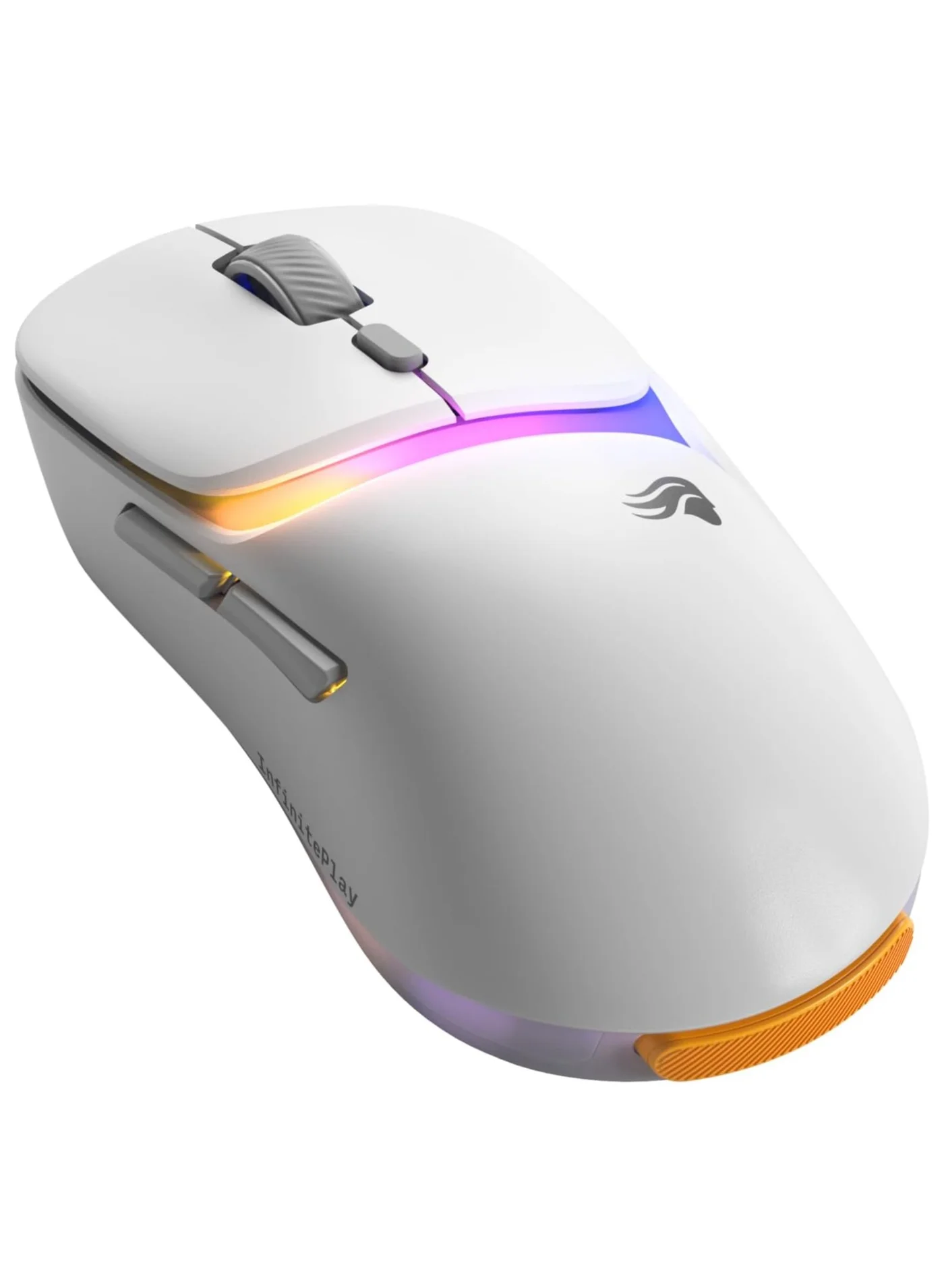 Premium Lightweight Wireless Optical Gaming Mouse with Swappable Battery System and Charging Base Station (White) tq4vs