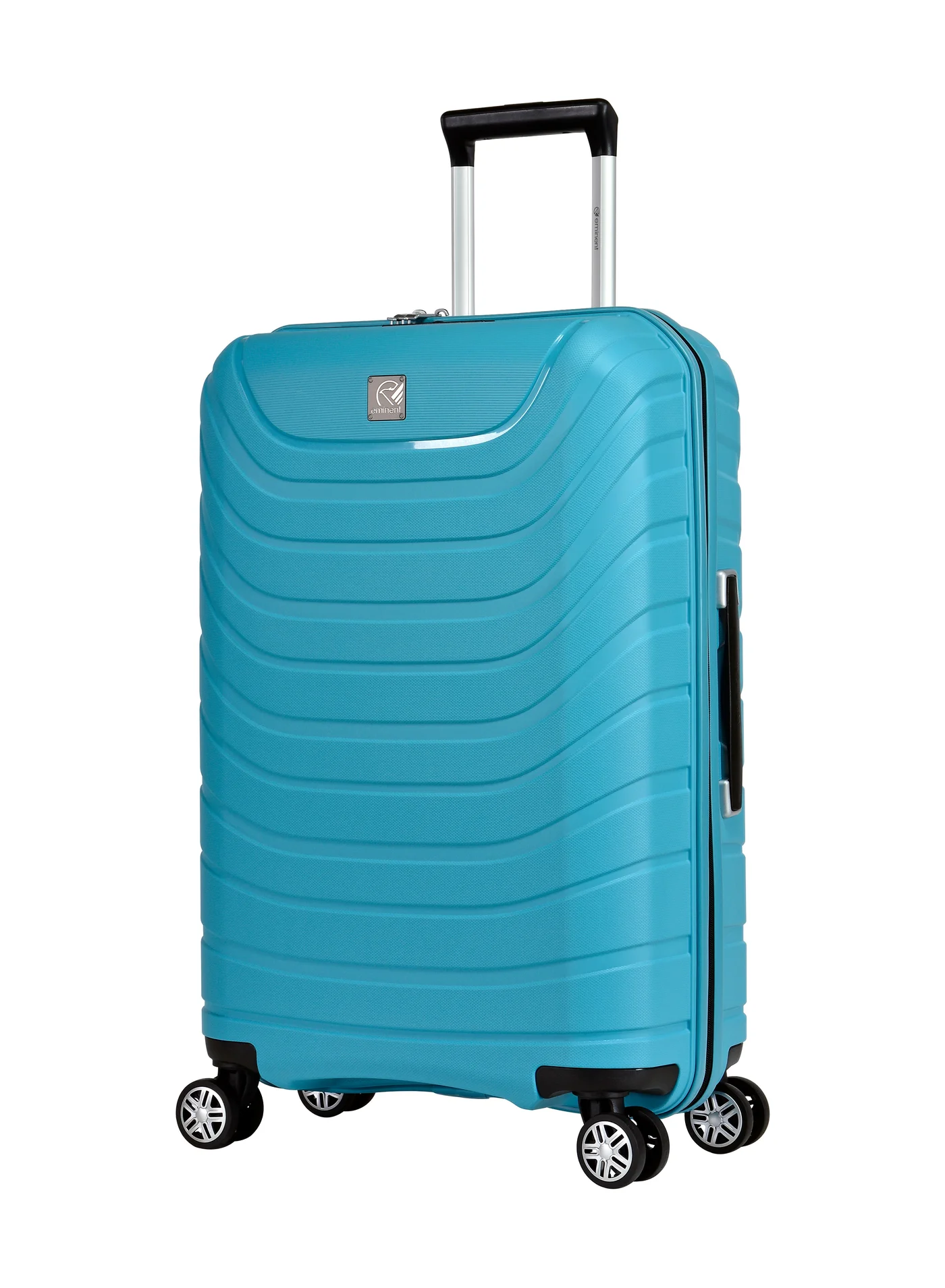 Eminent Hard Shell Travel Luggage Trolley Lightweight Polypropylene Suitcase with TSA Lock and 360 Spinner Wheels (Light Blue, 55 cm) 514sg