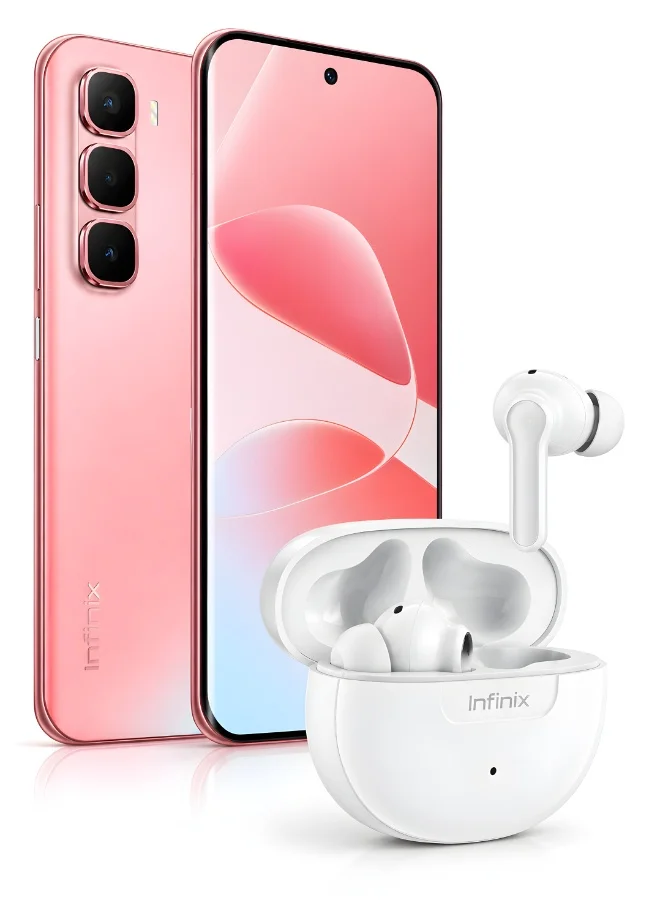 Premium Smartphone with Earbuds 256GB Storage 144Hz AMOLED Display 50MP Camera (Coral Tides, 8GB RAM) pvnt6