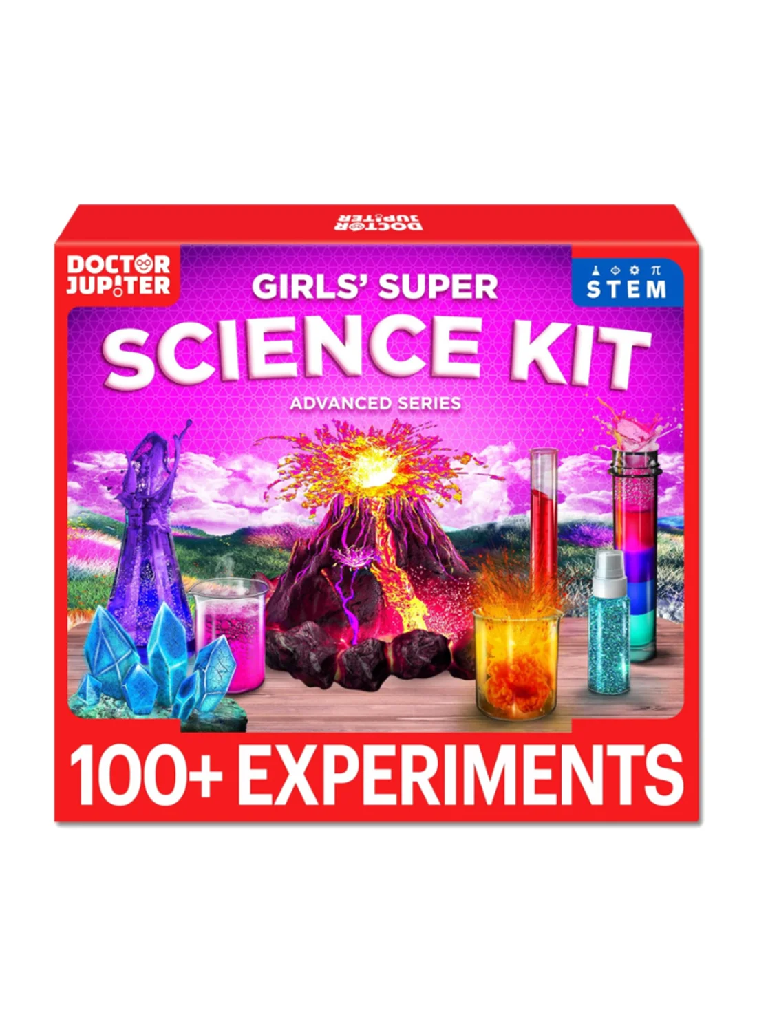 Doctor Jupiter STEM Science Kit for Kids Educational Chemistry Set with 100+ Experiments (For Girls, 1 Set) 8d70y