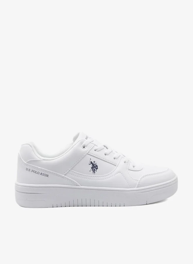 U.S. Polo Assn. Men's White Sneakers Lightweight Breathable Athletic Shoes (White, 42 EU) 8h4ro