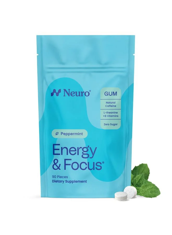 NeuroGum Energy Caffeine Chewing Gum (Premium Focus & Alertness Support) (90 Pieces) rpqdg