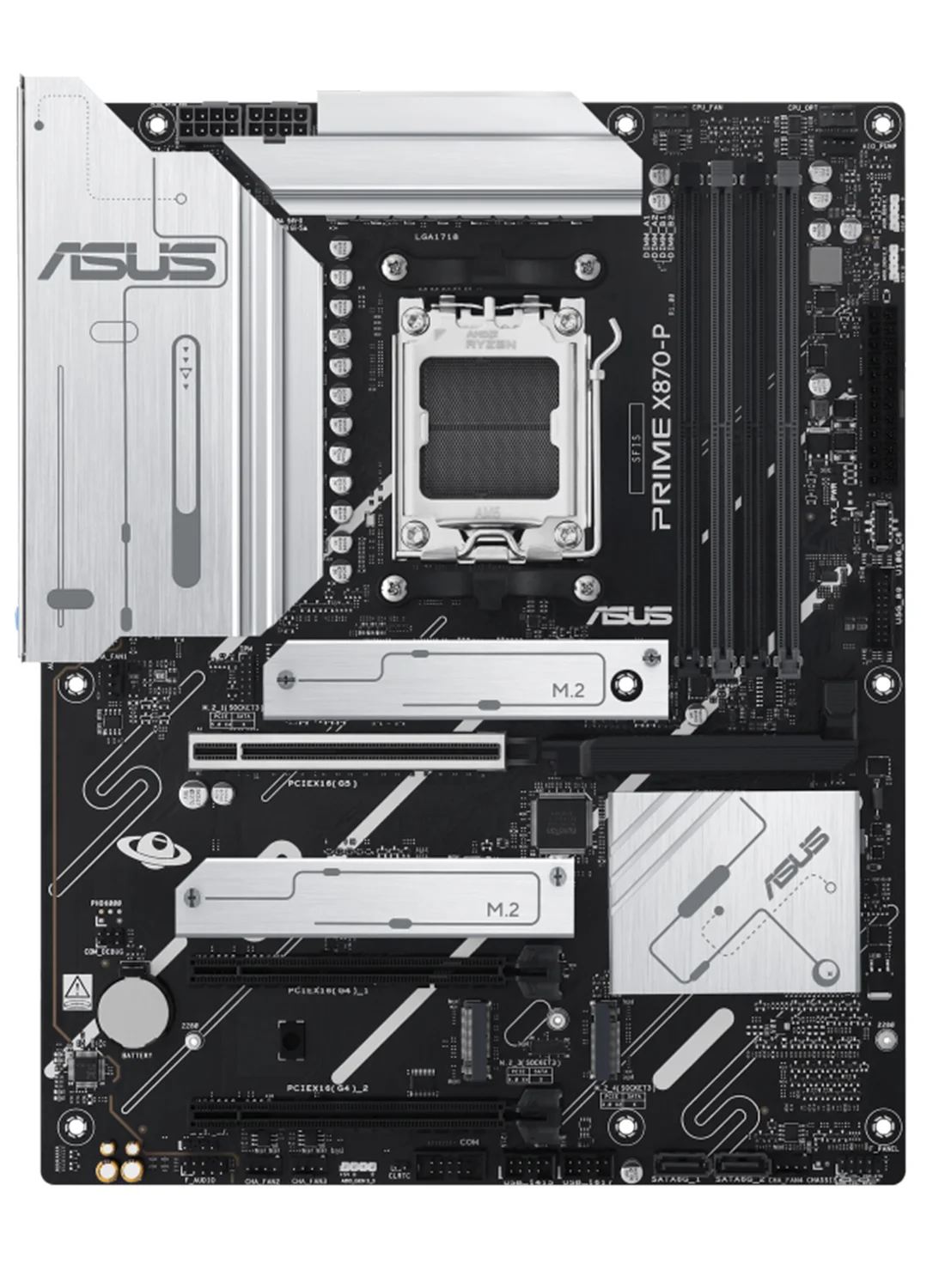 Premium X870-P Wi-Fi ATX Motherboard, AM5 Socket, DDR5 Support, PCIe 5.0, Dual USB4, Wi-Fi 7 & Bluetooth 5.4 (Black) kg6a6