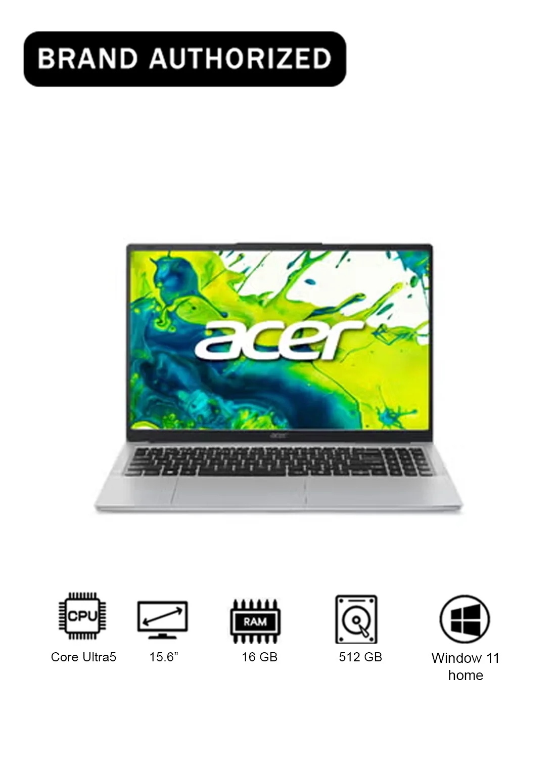 Aspire Lite 15.6-Inch FHD Laptop, Core Ultra 5 Processor, 16GB RAM, 512GB SSD, Windows 11 Home (Silver) 69od7