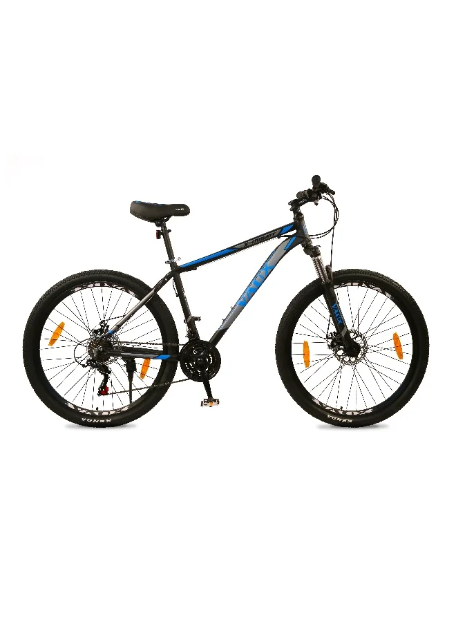 Vaux Mountain Bike 27.5-inch Aluminium Alloy Frame 21-Speed MTB with Disc Brakes and Lockout Suspension for Adults (Black, 27.5 inch) asah7