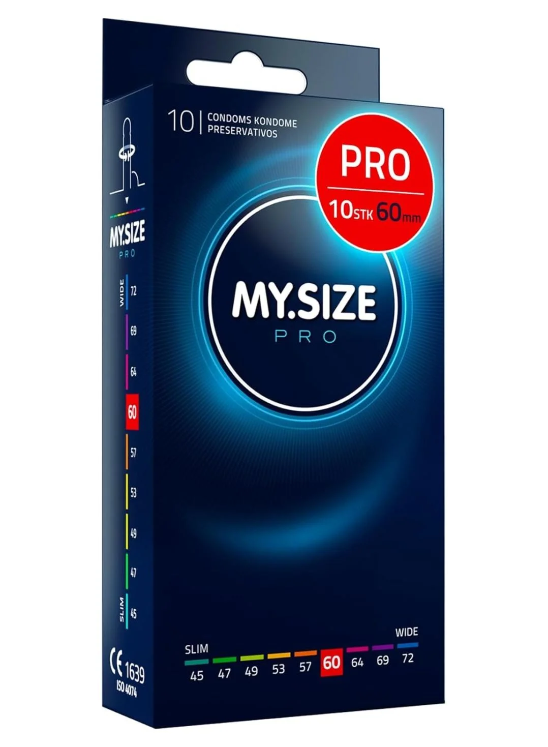 My Size Pro Ultra Thin Latex Condoms (60 mm Nominal Width, 10 Pack) Premium Odorless Protection for Men kejcm