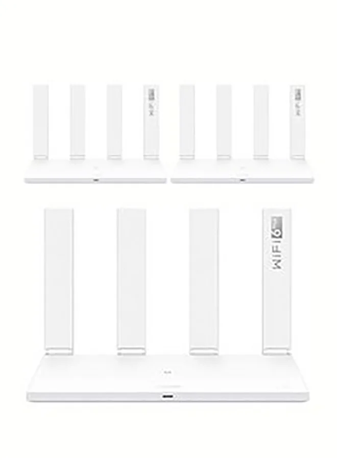 Smart Dual Core Wireless Router System High-Speed Connectivity (White, 3 Pack) n37qh