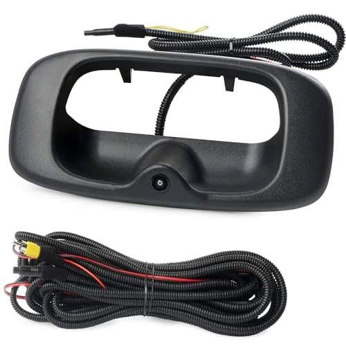 BELKEBIR Tailgate Handle Backup Camera for 1999-2006 Pickup Trucks Waterproof Rear View Reversing Kit (Black, 1 Piece) 6t9be