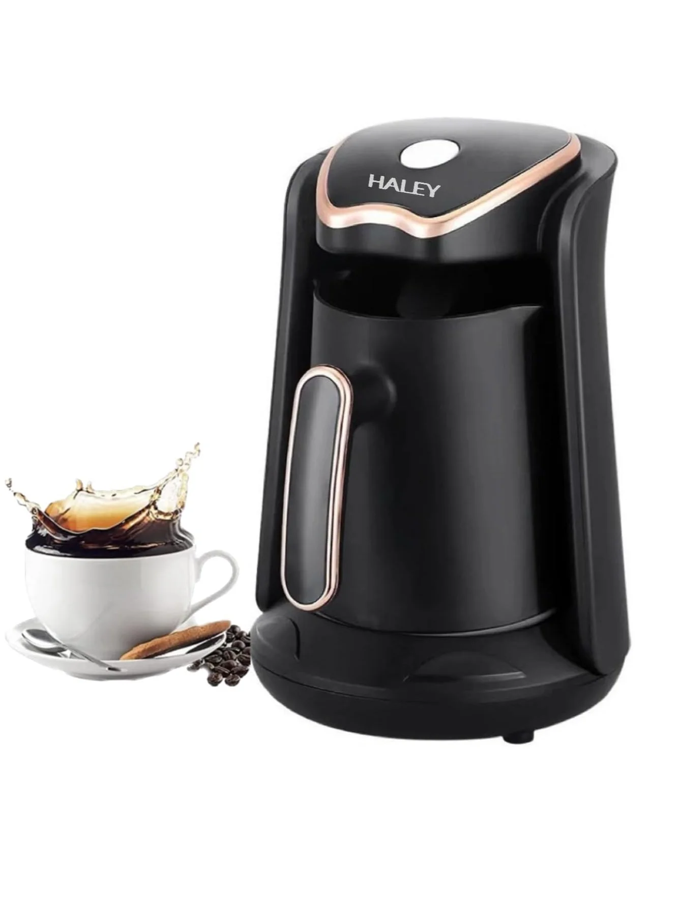 HALEY Electric Turkish Coffee Maker Premium Brewing Machine with Overheat Protection and Compact Design (300 mL) w8mym