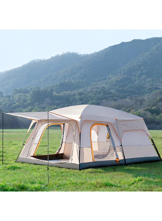 HI-FINE Large Camping Tent (4-6 Person, Instant Pop Up, Waterproof Oxford Fabric) for Family Outdoor Travel and Beach Picnic q6a9o