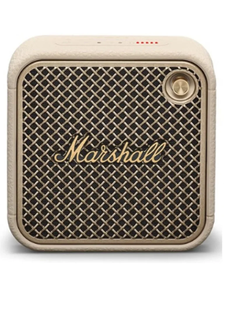Portable Wireless Bluetooth Speaker Premium Compact Audio System with Waterproof Design (Cream, 1 Unit) t3sil