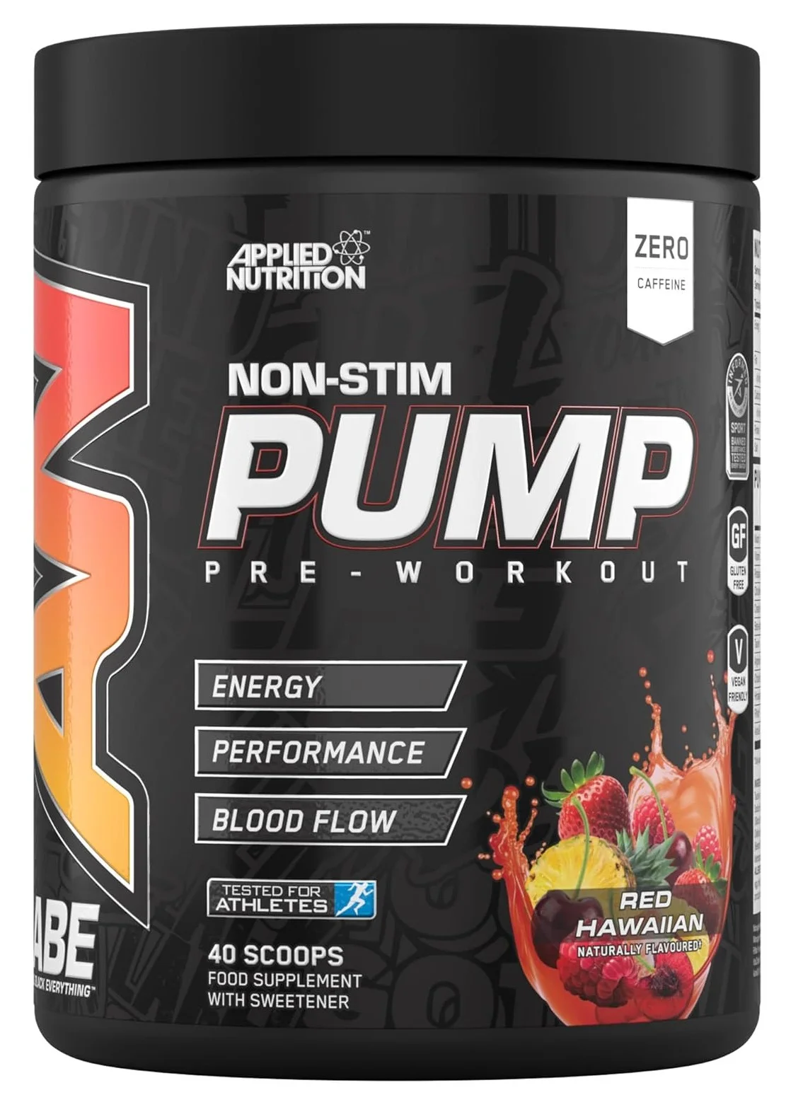 Applied Nutrition ABE Pump Pre Workout Supplement Stimulant-Free (Red Hawaiian, 500 g) ny7oj