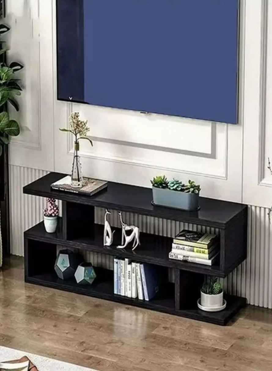 MODERN HOME TV and Coffee Table Set Modern Living Room Furniture (Black, 80x20x53cm) qc2tt