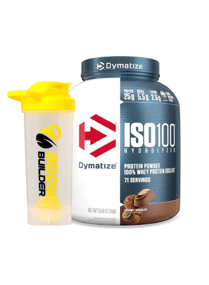 Dymatize ISO 100 Hydrolyzed Whey Protein Powder, Gourmet Chocolate, Premium Muscle Recovery Supplement (2.27 kg) cypna
