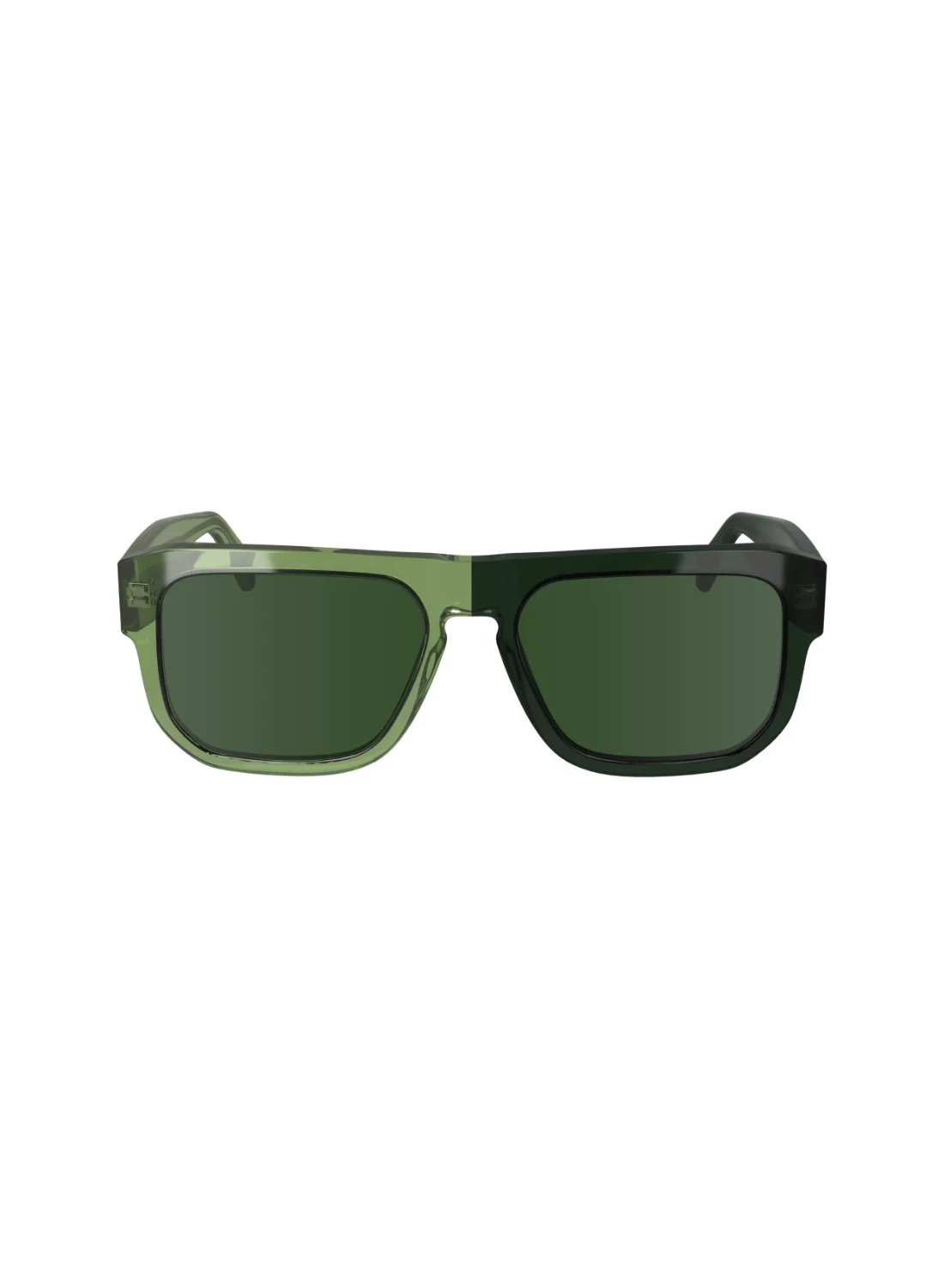 Premium Acetate Modified Rectangle Sunglasses Gradient Green (55mm) s3hwh