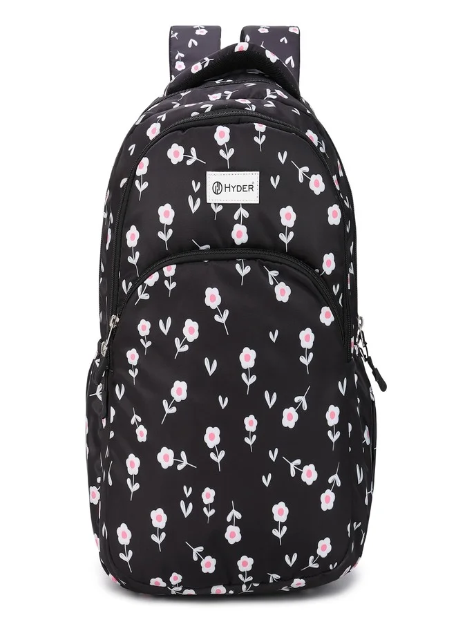 HYDER Petal School Backpack Premium Durable Daypack for Girls and Women (Black, 35L) gejuf