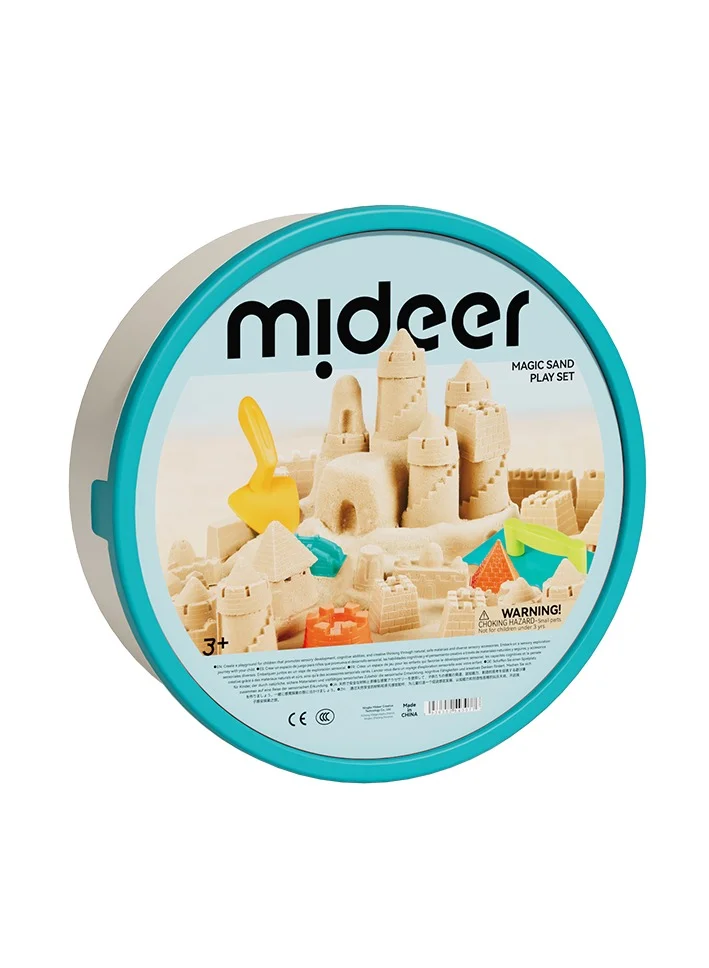 Mideer Magic Sand Playset Sensory Activity Kit with 23 Plastic Molds for Creative Indoor Play (2 kg) vesdt