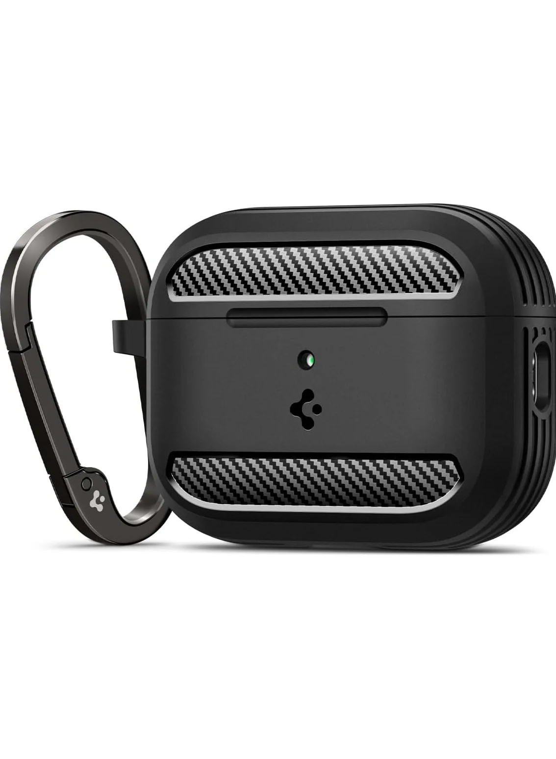 Rugged Armor Wireless Earbuds Protective Case (Carbon Fiber Texture) Shockproof Cover with Carabiner for Pro 3 (Matte Black) pwiqj