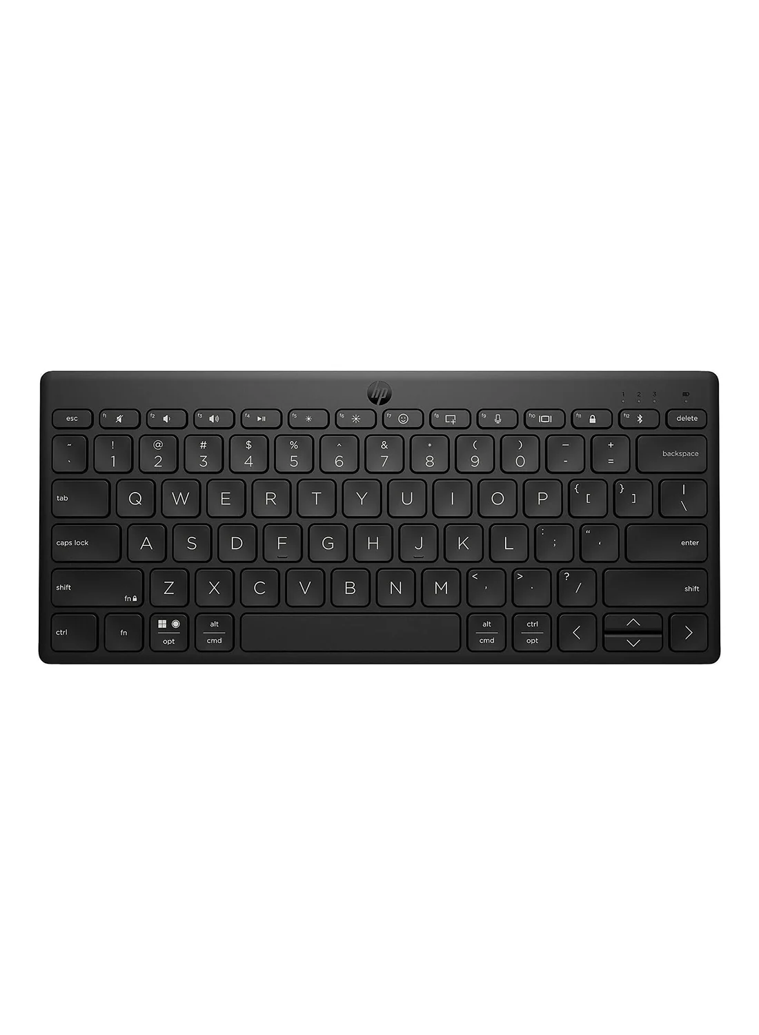 Compact Multi-Device Wireless Bluetooth Keyboard Premium Portable Design (Black) dwhgl