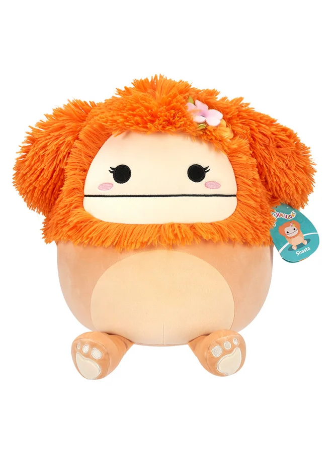Premium Plush Bigfoot Toy with Flower Pin Soft Stuffed Animal for Kids (Light Orange, 30 cm) oy4hp