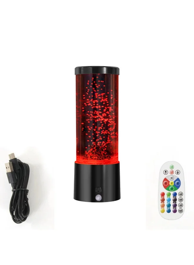 FDTY Mini Fish Lava Lamp LED Aquarium Light with 17 Lighting Modes (Multi-Color, 21.8 x 7.6 cm) kif4g