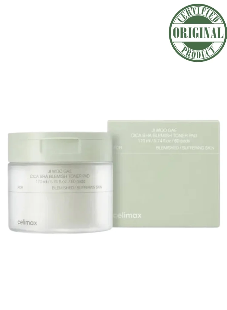 Celimax Cica BHA Blemish Toner Pads for Sensitive Skin Exfoliating Daily Skincare (60 Pads) xklw6