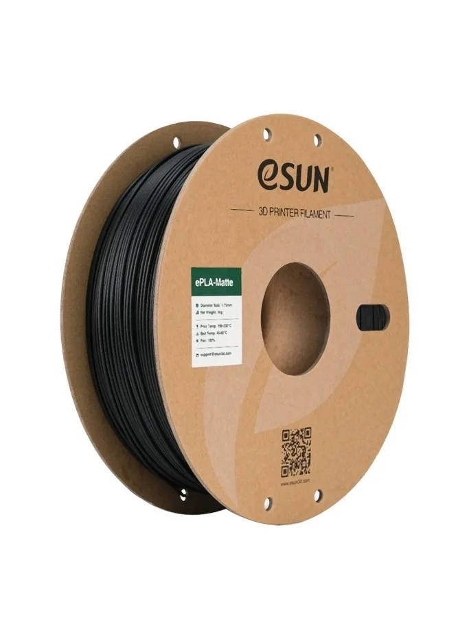 Premium Matte PLA 3D Printer Filament, High-Precision 1.75 mm Diameter, Professional Grade Printing Material (Deep Black, 1 kg) drd98