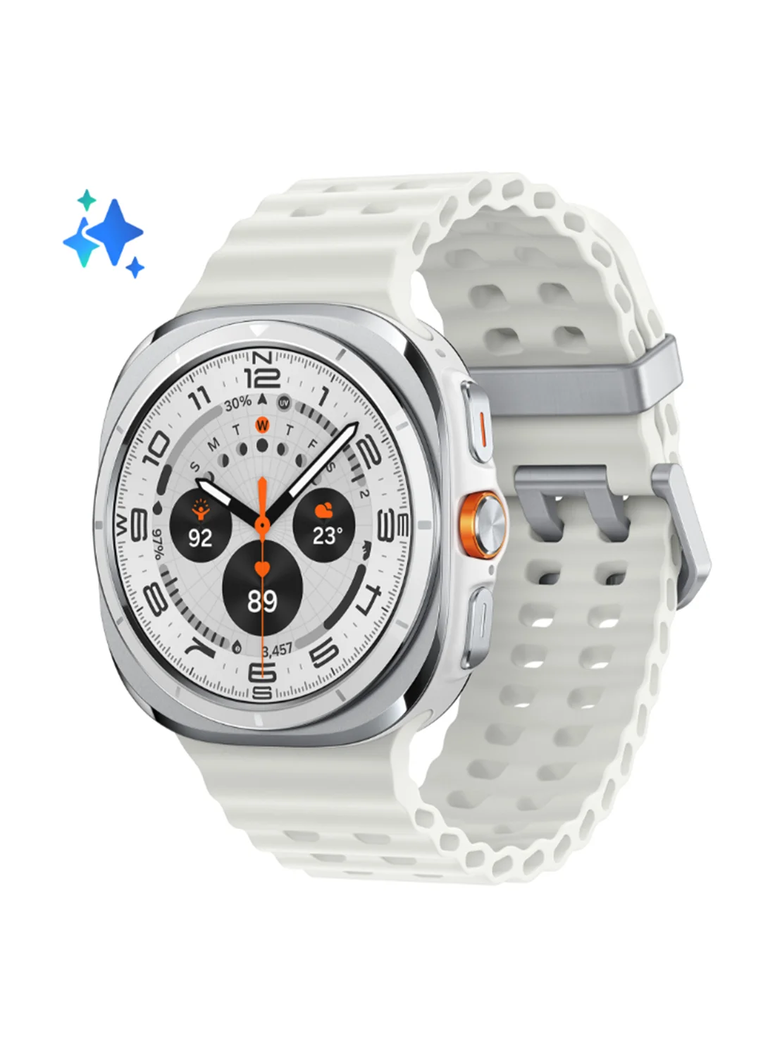 Premium Smartwatch Ultra LTE Titanium Edition (White, 47 mm) 5yndc