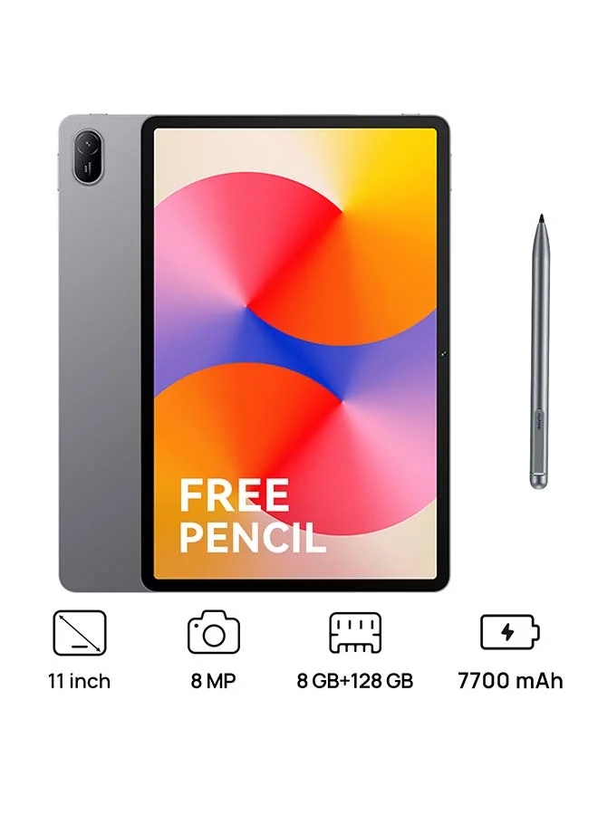 Premium 11-Inch Tablet 8GB RAM 128GB WiFi High-Resolution Display (Nebula Gray, 11-Inch) i8aae