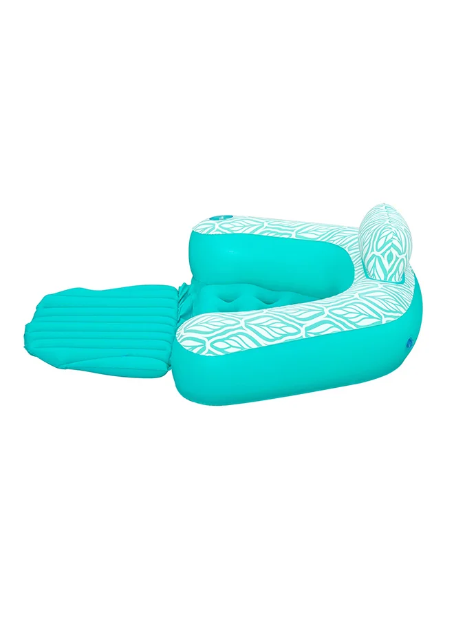 Inflatable Comfort Plush Deluxe Pool Lounge Chair with Backrest and Armrests (145x119 cm) zfyxf