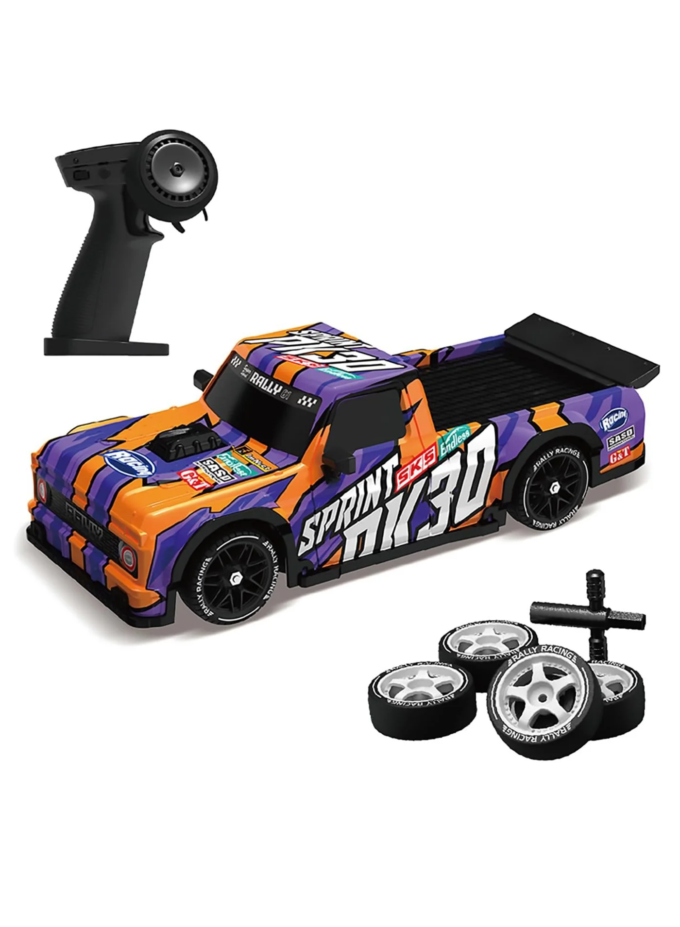 MYTOYS 1/16 RC Drift Car 4WD High-Speed Remote Control Racing Truck with LED Lights (18km/h, 2.4GHz) x8nu3