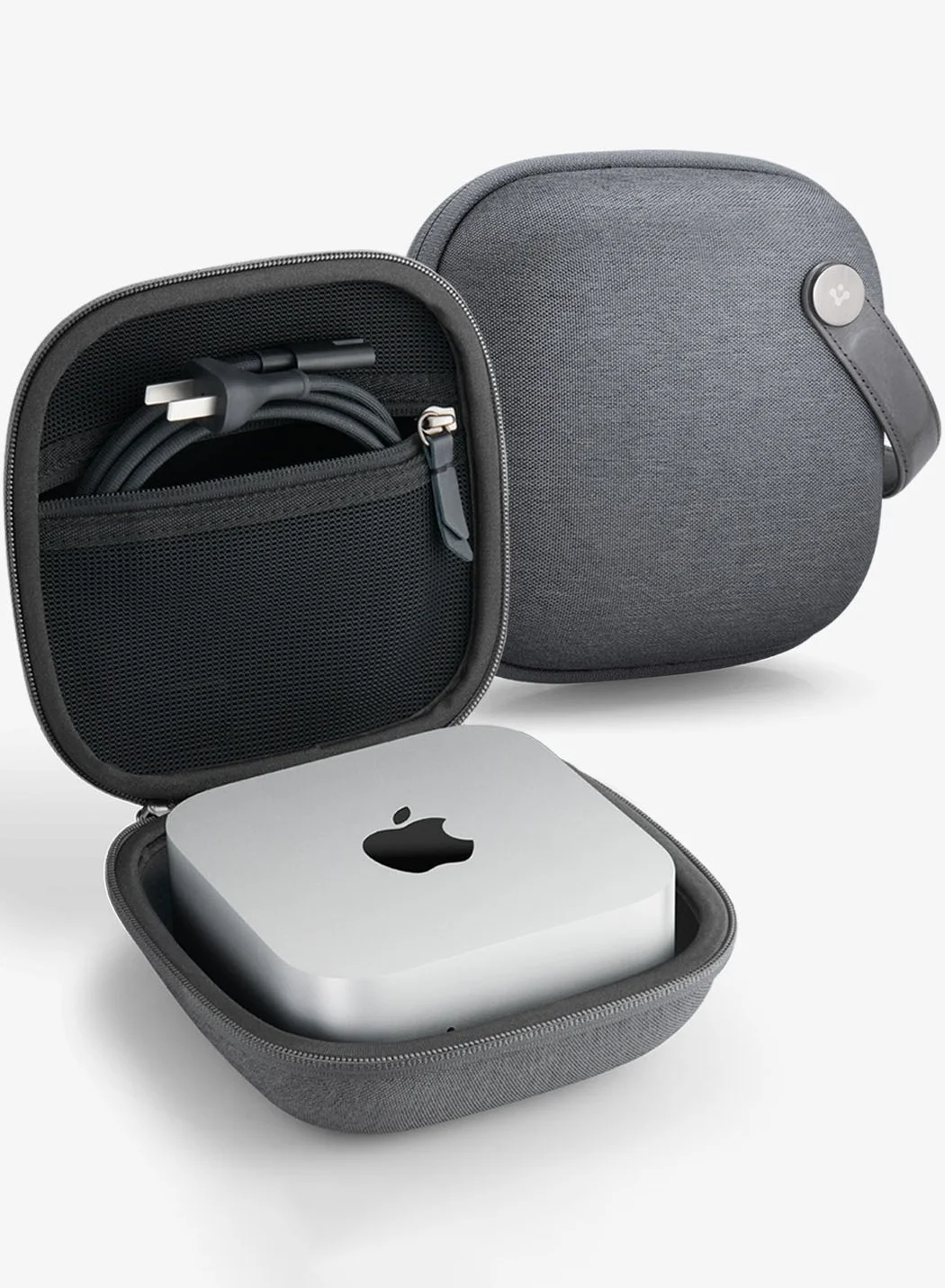 Klasden Portable Travel Storage Pouch for Mini Desktop Computer (Charcoal Gray, 20 cm x 20 cm x 5 cm) d3i4t