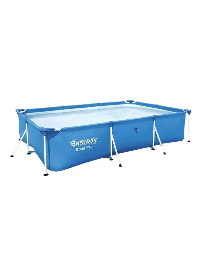 Premium Rectangular Frame Swimming Pool Heavy-Duty Steel Construction (300x201x66cm) brfet