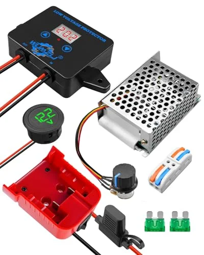 WUMZIJ Battery Adapter Converter Kit for 18V Power Systems DIY Ride-On Car Upgrade with Voltage Display and Low Voltage Protection (18V) jjlxg