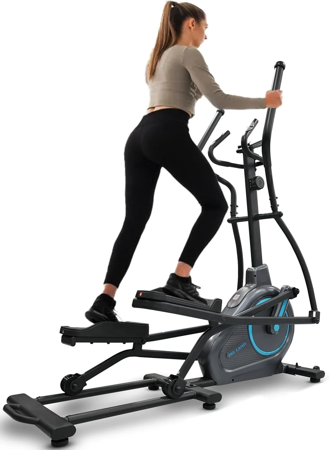 Sky Land Elliptical Cross Trainer with 10-Level Magnetic Resistance and 6kg Flywheel (110kg Capacity, 17-inch Stride) i8i9l