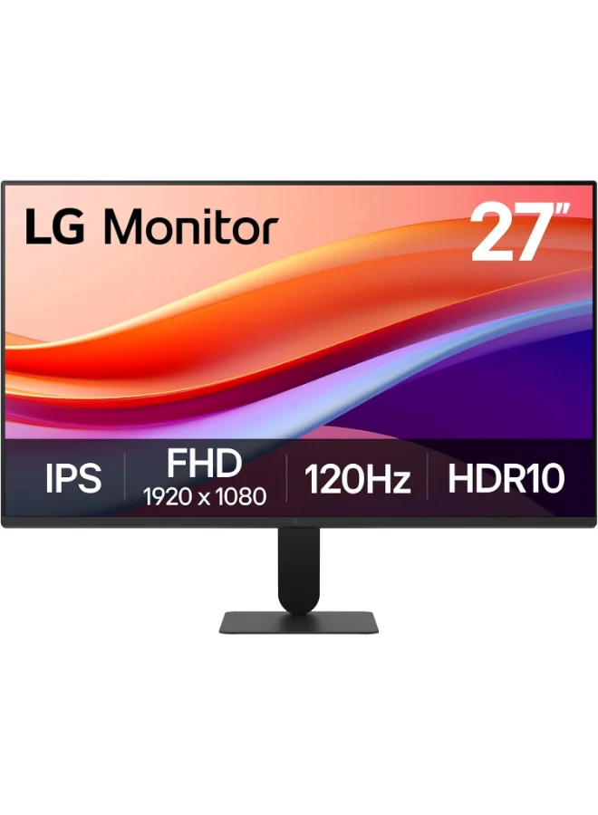 Ultra-HD 27 Inch IPS FHD Gaming Monitor 120Hz Refresh Rate 1ms Response Time Slim Stand (Black, 27 Inch) w6nsg