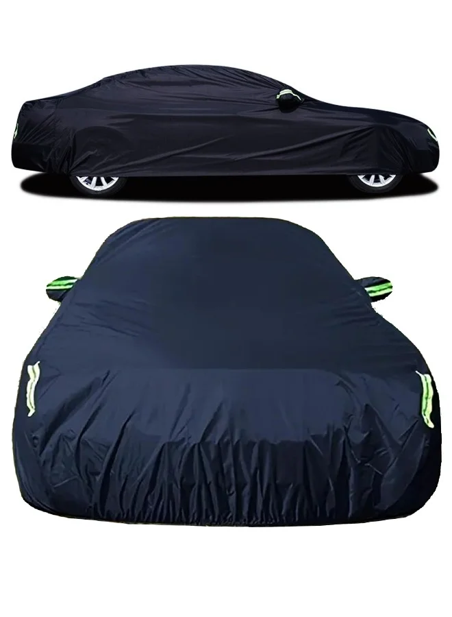 BUPY Weatherproof Car Cover for Sedans, Heavy-Duty Protective Shield for All-Weather Use (Black, 4.15M to 4.9M) rtkuj