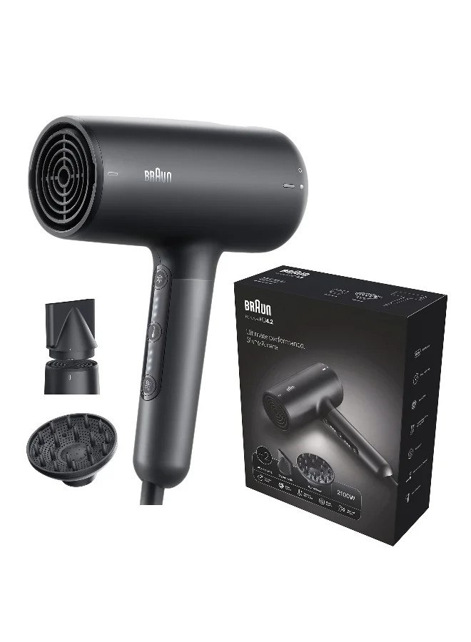 Professional Ionic Hair Dryer with 2100W Motor and Touch Control (Black, 2100W) m75f4