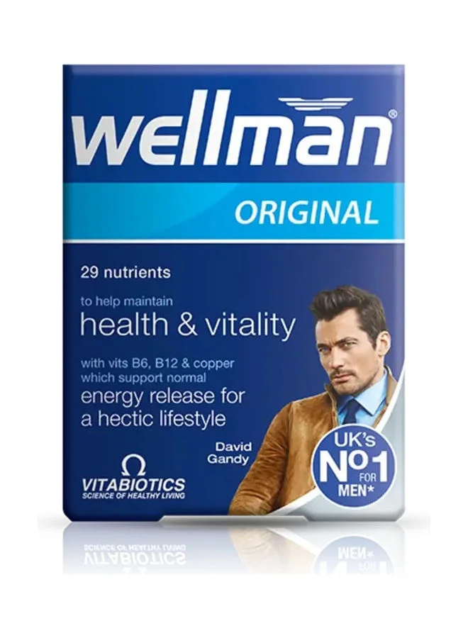 Vitabiotics Wellman Original Daily Multivitamin Supplement for Men (30 Tablets) 4geq0