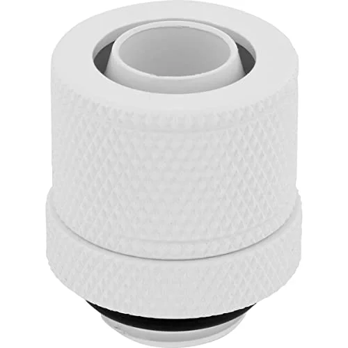 Premium Liquid Cooling Compression Fitting Set for PC Custom Loops (White, 10/13mm, 4-Pack) ceb6o