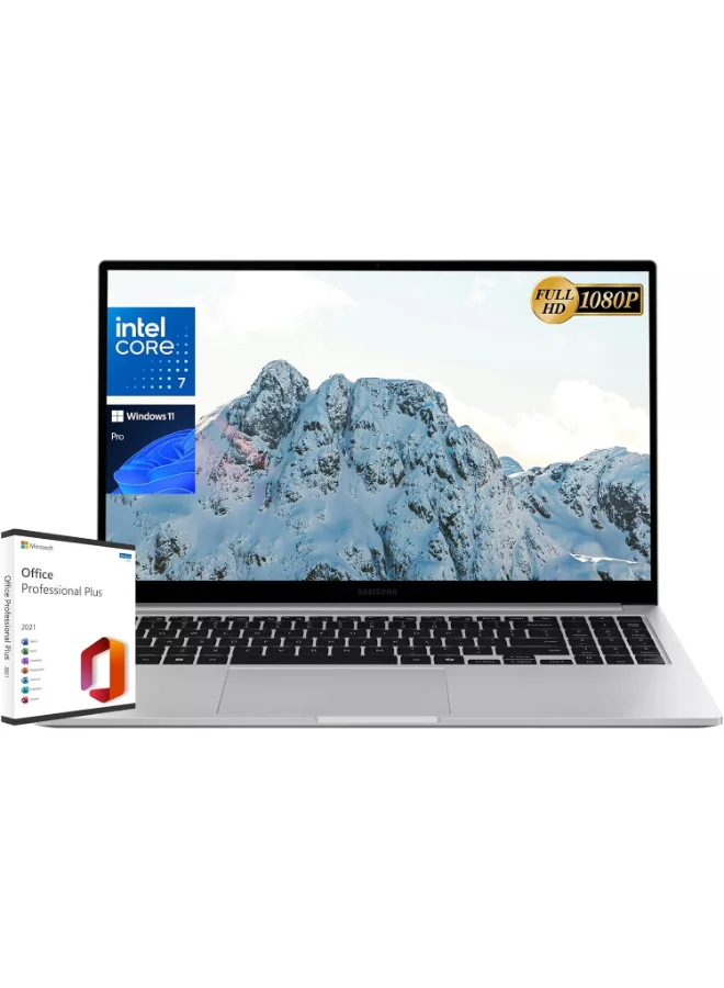 Ultra-HD Business Laptop 15.6-Inch Full HD Display (Core 7 Processor, 16GB RAM, 2TB SSD, Windows 11 Pro, Silver) aimvd