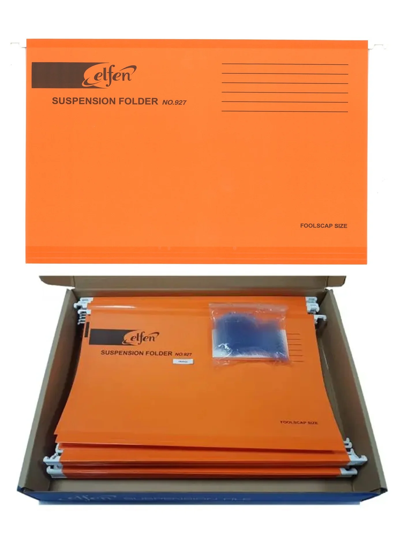 Elfen Hanging File Folders Foolscap Size Premium Office Organization (Orange, 50-Pack) jpjjf