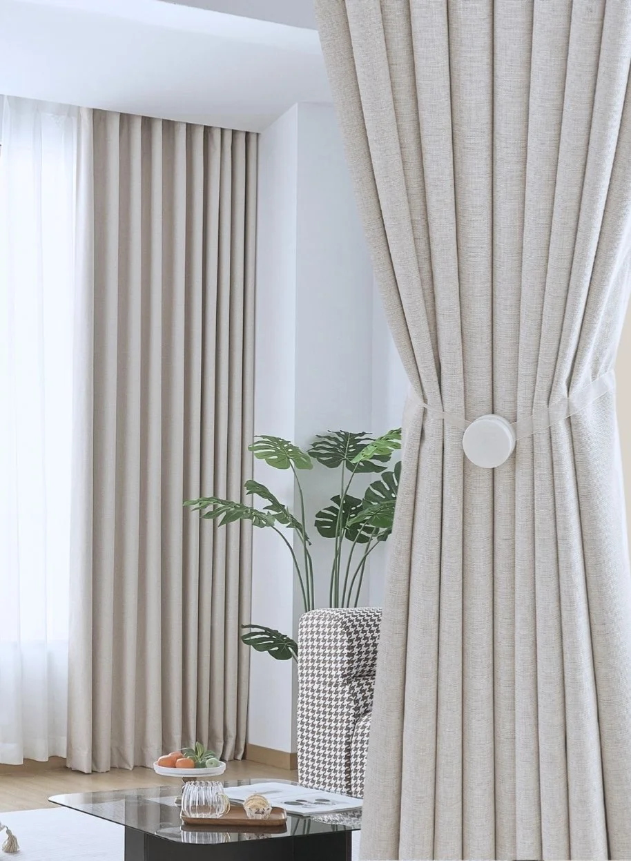 QBAID Blackout Curtains for Bedroom and Living Room (Solid Grey, 140 cm x 240 cm) n1qbf